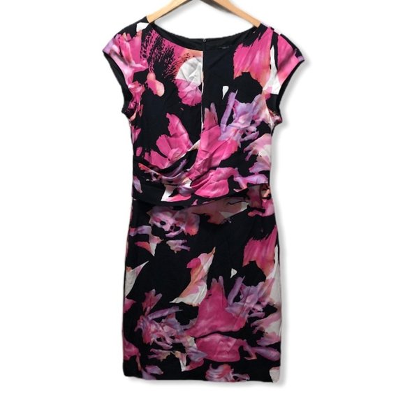 {Ann Taylor} Silk Floral Sheath Dress - Picture 1 of 9